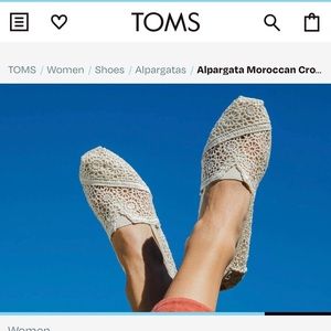 Cream Crochet Lace TOMS